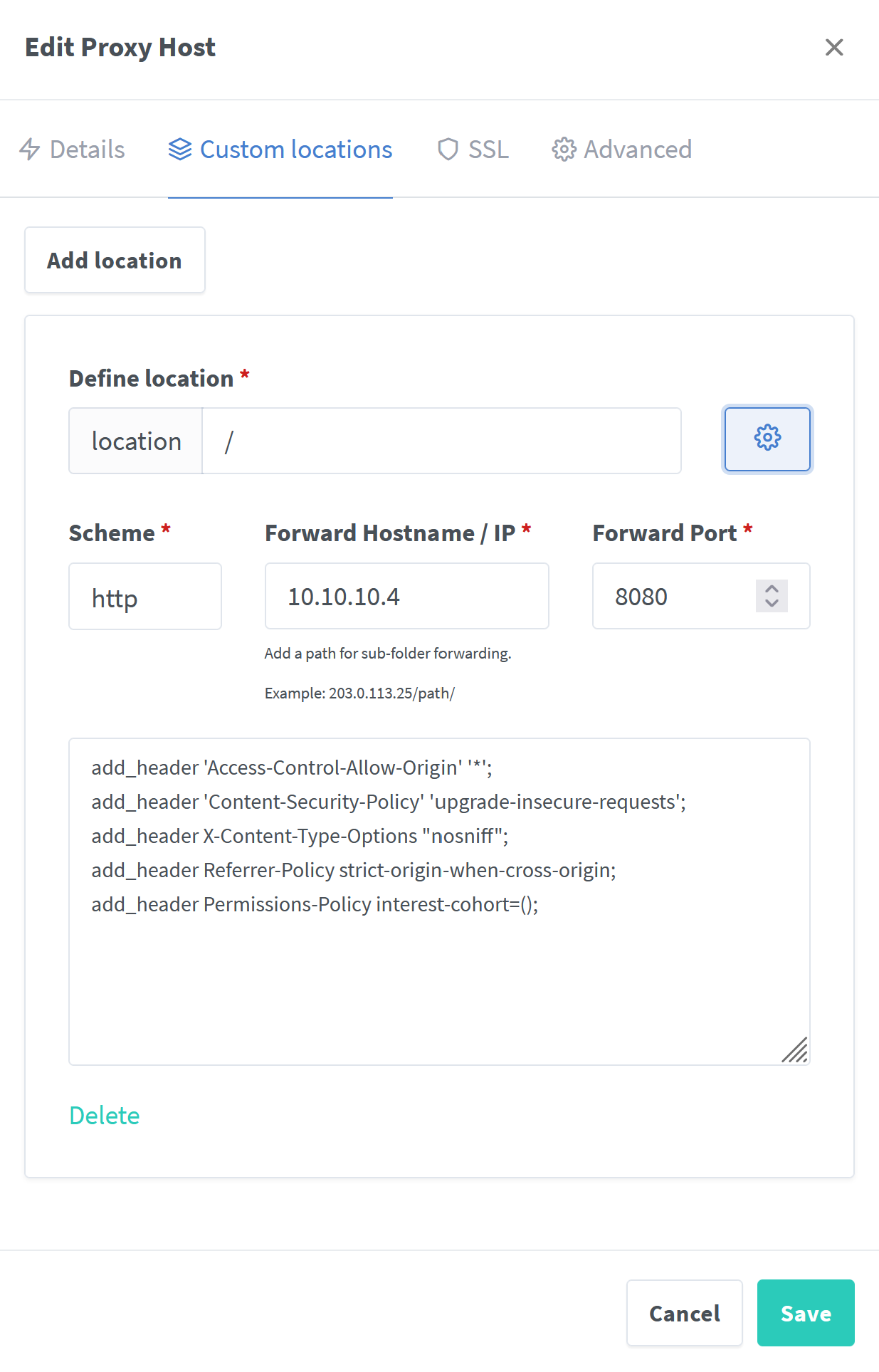 NPM security headers
